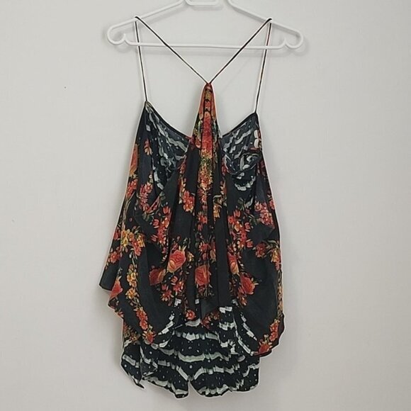 Camilla‎ Lift the Veil Flounce Halterneck Layered Playsuit Romper Size 1 b57 - Picture 7 of 16